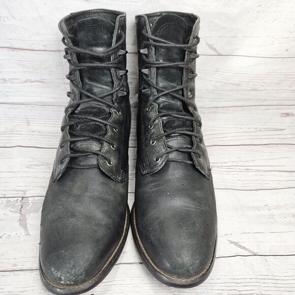 Ariat Heritage Black Leather Lace Up Boots #33501 Women's Size 8 - Picture 3 of 12